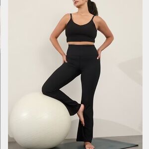 Athleta elation ultra high rise rib flare pant